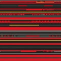 Abstract Red and Black Striped Pattern with Geometric Lines and Textures. Royalty Free Stock Photo