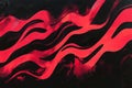Abstract red and black wavy lines with a textured effect Royalty Free Stock Photo