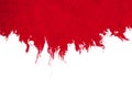 Abstract red blood ink watercolor splatter splash on white background, dangerous horror or medical health care Royalty Free Stock Photo