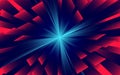 abstract red and blue background with a starburst light effect Royalty Free Stock Photo
