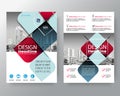 Abstract red and blue cross graphic element Vector brochure cove Royalty Free Stock Photo