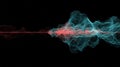 Abstract Red and Blue Energy Wave Visualization on Black Background for High Tech Scientific Data Analysis Future Technology Royalty Free Stock Photo