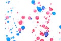 Abstract red blue ink splash Royalty Free Stock Photo