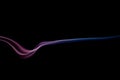 Abstract red blue smoke from aromatic sticks. Royalty Free Stock Photo