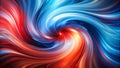 Abstract Red and Blue Swirls A Symphony of Color and Motion Generative AI