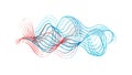 Abstract Red and Blue Wavy Lines Vector Art, vector design Generative AI Royalty Free Stock Photo