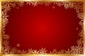 abstract red blurred gradient christmas and new year background with gold glitter snow, snowflakes vector illustration Royalty Free Stock Photo