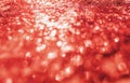 Abstract red Bokeh background, red glitter Bokeh of diamond dust Royalty Free Stock Photo