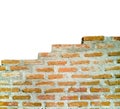 Abstract red brick block wall texture with plaster.