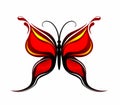 Abstract red butterfly