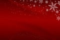 Abstract Red Christmas Snowflake Background with Stars