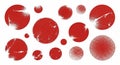 Abstract Red Circles with Grunge Texture Royalty Free Stock Photo