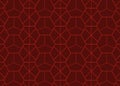 Abstract red color honeycomb geometric pattern design.