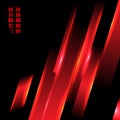 Abstract red color light oblique line technology concept on black background