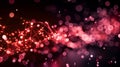 Abstract Red Connection Network And Bokeh Lights Background Royalty Free Stock Photo
