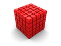 Abstract red cube Royalty Free Stock Photo