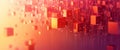 Abstract Red Cubes In A Gradient Digital Space Royalty Free Stock Photo