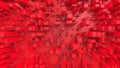 Abstract red cubic city structures - top down view Royalty Free Stock Photo