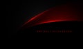 Abstract red curve on grey metallic with black blank space design modern luxury futuristic creative background vector Royalty Free Stock Photo