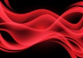 Abstract red curve wave light on black vector Royalty Free Stock Photo