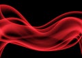 Abstract red curve wave motion on black design modern futuristic background vector Royalty Free Stock Photo