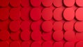 Abstract red 3D circle pattern background with modern design and texture Royalty Free Stock Photo