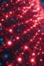 Abstract Red Digital Network, Glowing Circuit Board Data Flow Technology Portrait Images Generative AI Royalty Free Stock Photo