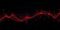 Abstract Red Digital Wave Background Technology Data Network AI Futuristic Royalty Free Stock Photo