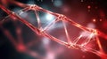 Abstract red DNA molecule structure background. Biochemistry, Genetics, Technology, Blood Donor Day concept. Helix Royalty Free Stock Photo