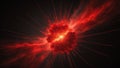 Abstract red explosion illustration with a bright core on black Royalty Free Stock Photo