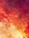 Abstract red of fire color triangles background