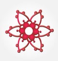 Abstract red flower icon