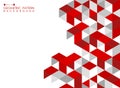 Abstract red geometric background with polygonal triangles Royalty Free Stock Photo
