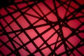 Abstract red geometric gobo light pattern Royalty Free Stock Photo