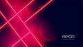 Abstract red geometric neon light lines background Royalty Free Stock Photo