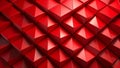 Abstract red geometric pattern of repeating triangular shapes with shadows Royalty Free Stock Photo
