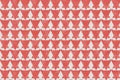 Abstract red geometric pattern and triangle shape on paper textured background Royalty Free Stock Photo