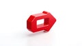 Red 3D Arrow Icon: Next, Forward, Right Direction Pointer Royalty Free Stock Photo