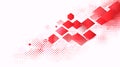 Abstract Red Geometric Shapes and Halftone Pattern Background Royalty Free Stock Photo