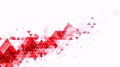 Abstract Red Geometric Triangle Background with Dots Royalty Free Stock Photo