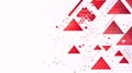 Abstract Red Geometric Triangle Network Background Royalty Free Stock Photo