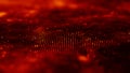 Abstract Red Geometrical Background . Connection structure. Science background. Futuristic Technology HUD Element Royalty Free Stock Photo