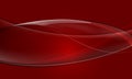 Abstract red glass glossy curve wave design modern luxury futuristic background vector