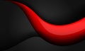 Abstract red glossy black shadow curve on grey metallic design modern futuristic background vector Royalty Free Stock Photo