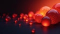 Abstract Red Glowing Spheres Composition Royalty Free Stock Photo