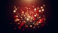 Abstract Red and Gold Bokeh Lights Background, Festive Atmosphere Concept Royalty Free Stock Photo