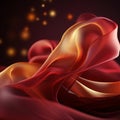 abstract red and gold fabric background Royalty Free Stock Photo