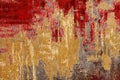 Abstract Red And Gold Textile Carpet Pattern Of Oriental Style