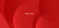Abstract red gradient circles background. Modern simple overlap geometric pattern creative design. Minimal red curve shapes Royalty Free Stock Photo
