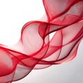 Abstract Red Gradient Wave Lines with Flowing Curves on White Background Royalty Free Stock Photo